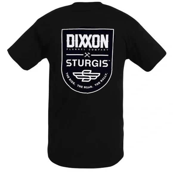 NWOT Dixxon Men's Sturgis The Ride The Roar The Rally Black Tee Shirt, Size XL - Picture 2 of 6